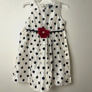 George  Cream puff/black polka dot dress Size 8